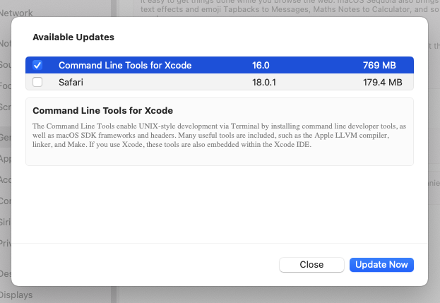 MacOS Available Updates October 2024